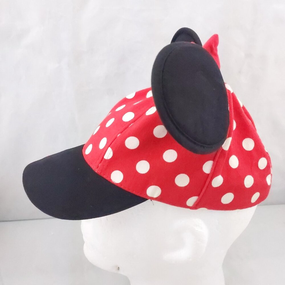 DISNEY PARKS Authentic Minnie Mouse Ears Red Polka Dot Hat Cap Bow Youth - Picture 5 of 9